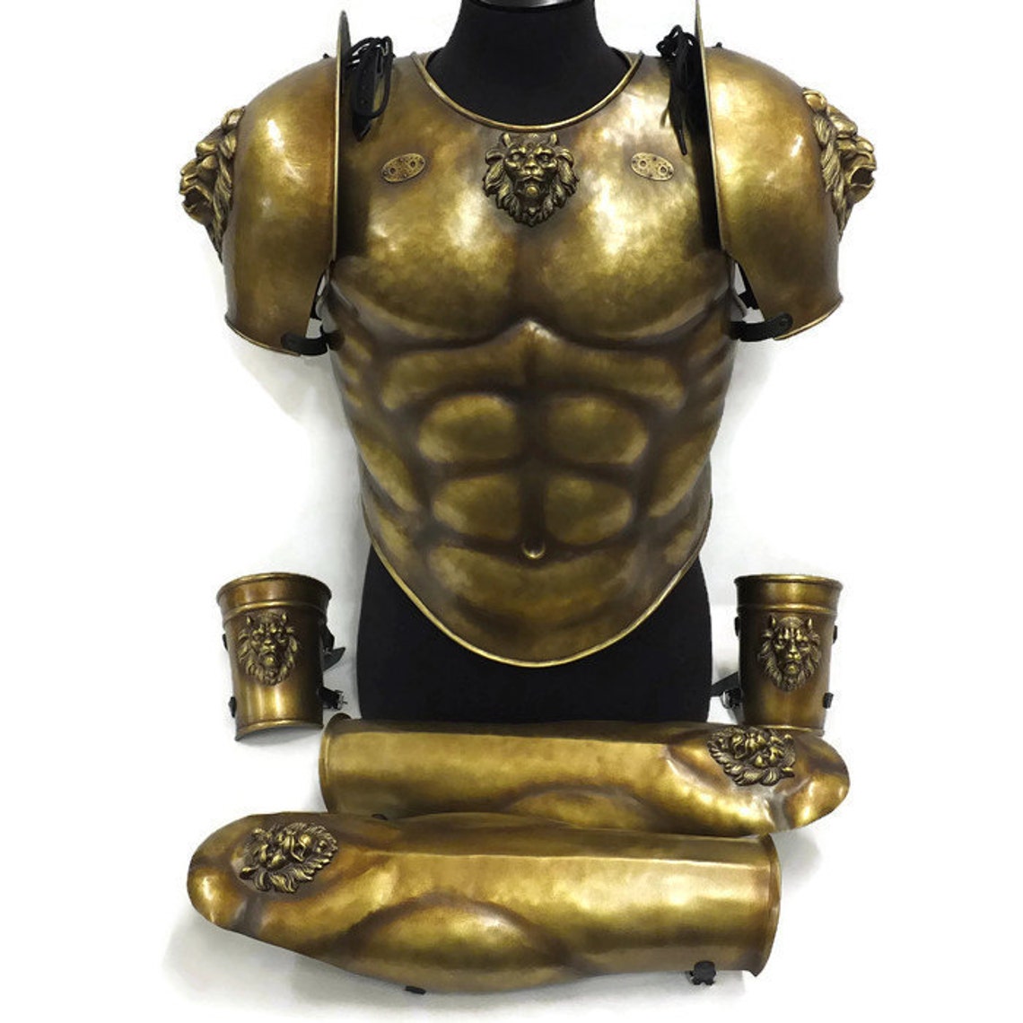 Larp Armor Classical Lion Greek Roman Muscle Armor Set Etsy