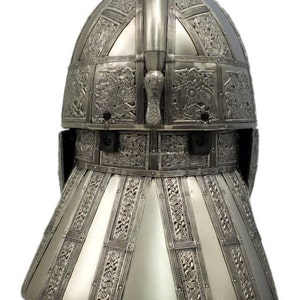 Larp Armor, Anglo Saxon Sutton Hoo helmet, Cosplay helmet, viking helmet, larp helmet, fantasy helmet image 9