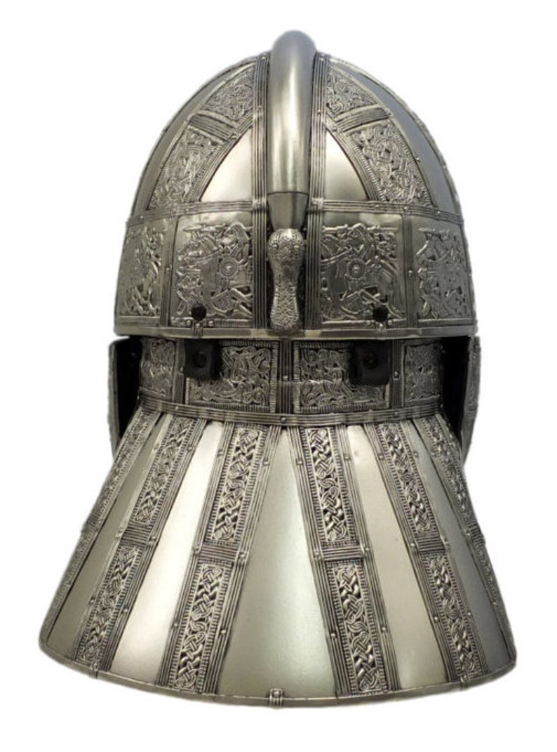 Larp Armor, Anglo Saxon Sutton Hoo helmet, Cosplay helmet, viking helmet, larp helmet, fantasy helmet image 9