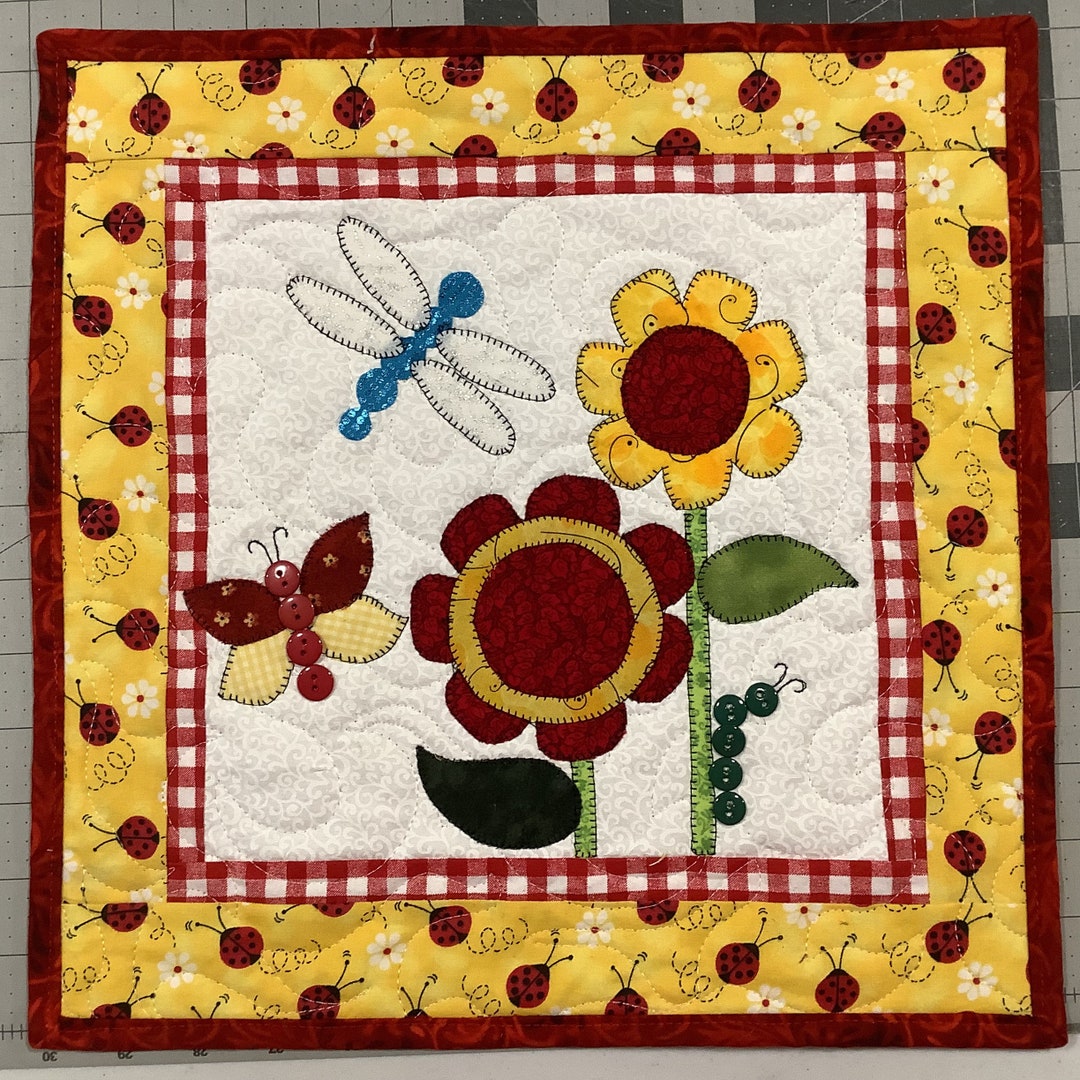 Bug Patchwork 920 BEST Homemade Bugs Baby Summer or Shower Nursery Quilt and Stand ...