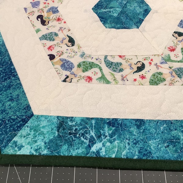 Ocean Deep Quilted Table Topper NCU0HNH383 main image 0