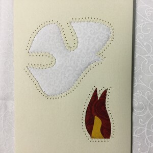 BEST Confirmation Dove Blank note card greeting card Quilted
