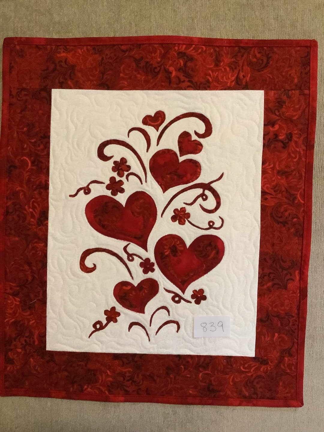 839 BEST Free Shipping Quilted Valentines Day Wall Hanging is HOMEMADE ...
