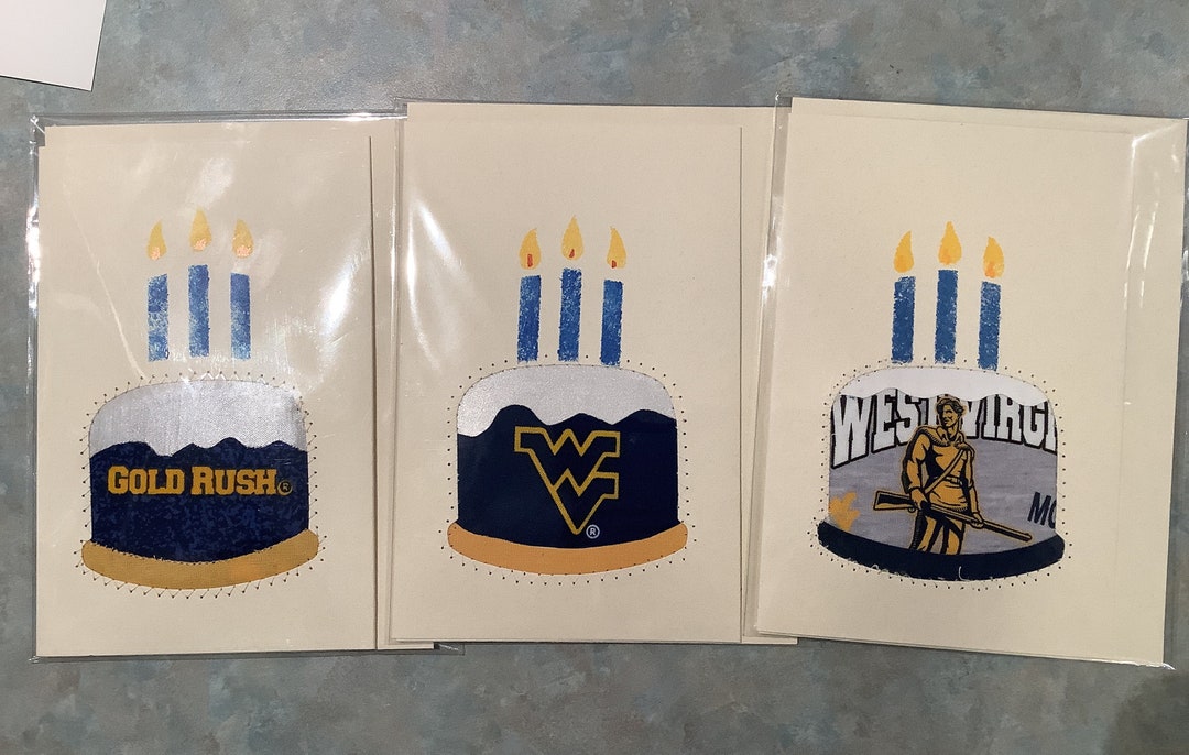 BEST WVU Birthday Cake Card Homemade Greeting Card West Virginia