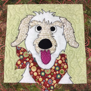 447 BEST Free Shipping Quilt Doodle Dog quilted homemade wall hanging bandana for pet lovers