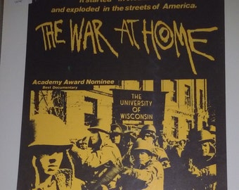 Vintage The War At Home Vietnam Film Poster Handbill Flyer Original 1970s