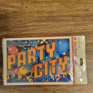 Saudações vintage da Hallmark da Party City Invitations
