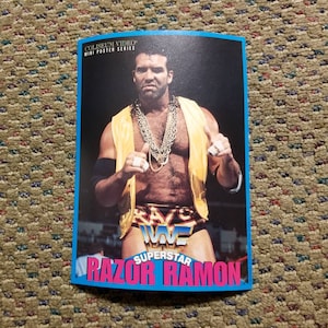 Vintage WWF 1994 Coliseum Video Wrestling Mini Poster Razor Ramon wwe wcw aew 5x7