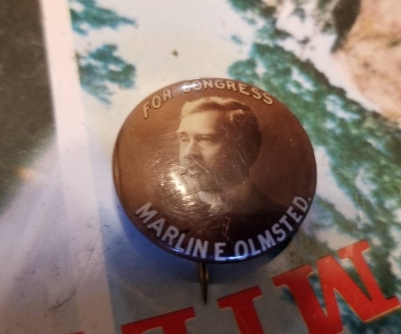 marlin e olmsted for congress pin
