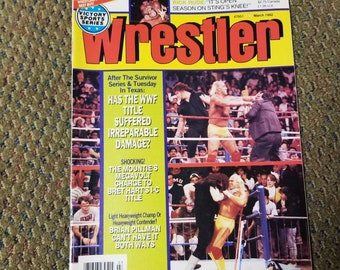 Victory Sports Series The Wrestler March 1992 Magazine Hulk Hogan and The Undertaker Cover