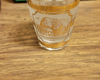 Vaso de chupito del Parque Nacional Zion, Utah, recuerdo de viaje de UT, El Gran Trono Blanco