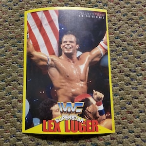 Vintage WWF 1994 Coliseum Video Wrestling Mini Poster Lex Luger wwe wcw aew 5x7