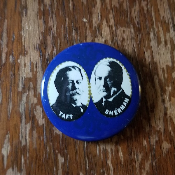 Taft Sherman Presidential Button Pinback Kleenex 1968 Vintage E603