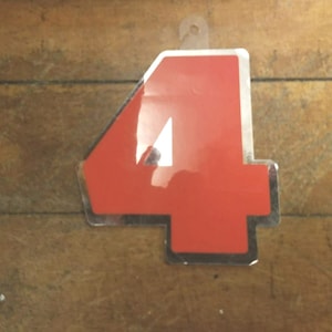 Vintage Numeral 4 Sticker