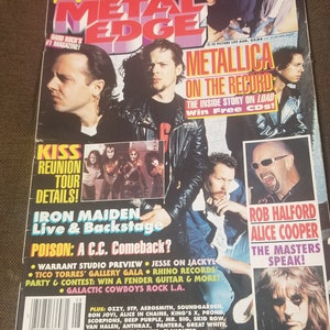 Metal Edge Magazine August 1996 Metallica Pantera KISS Iron Maiden Rob Halford Loose Cover