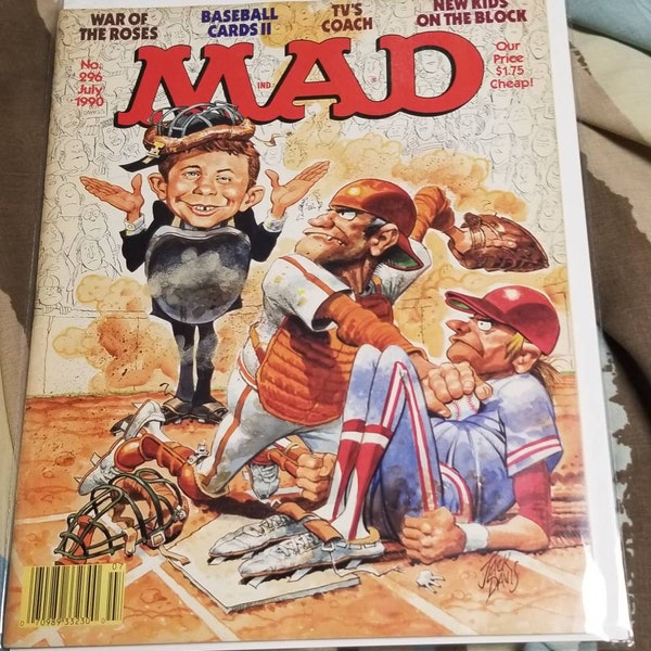 Mad Magazine July 1990 Baseball Cover