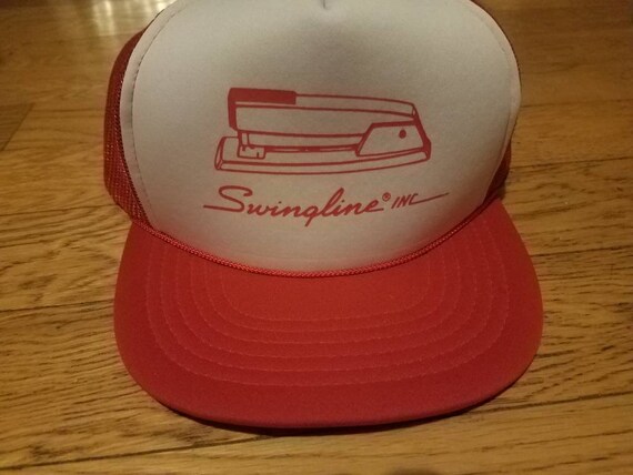 Vintage Red Swingline Stapler Trucker Hat