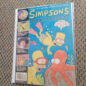 Revista vintage de Los Simpsons Illustrated del verano de 1992