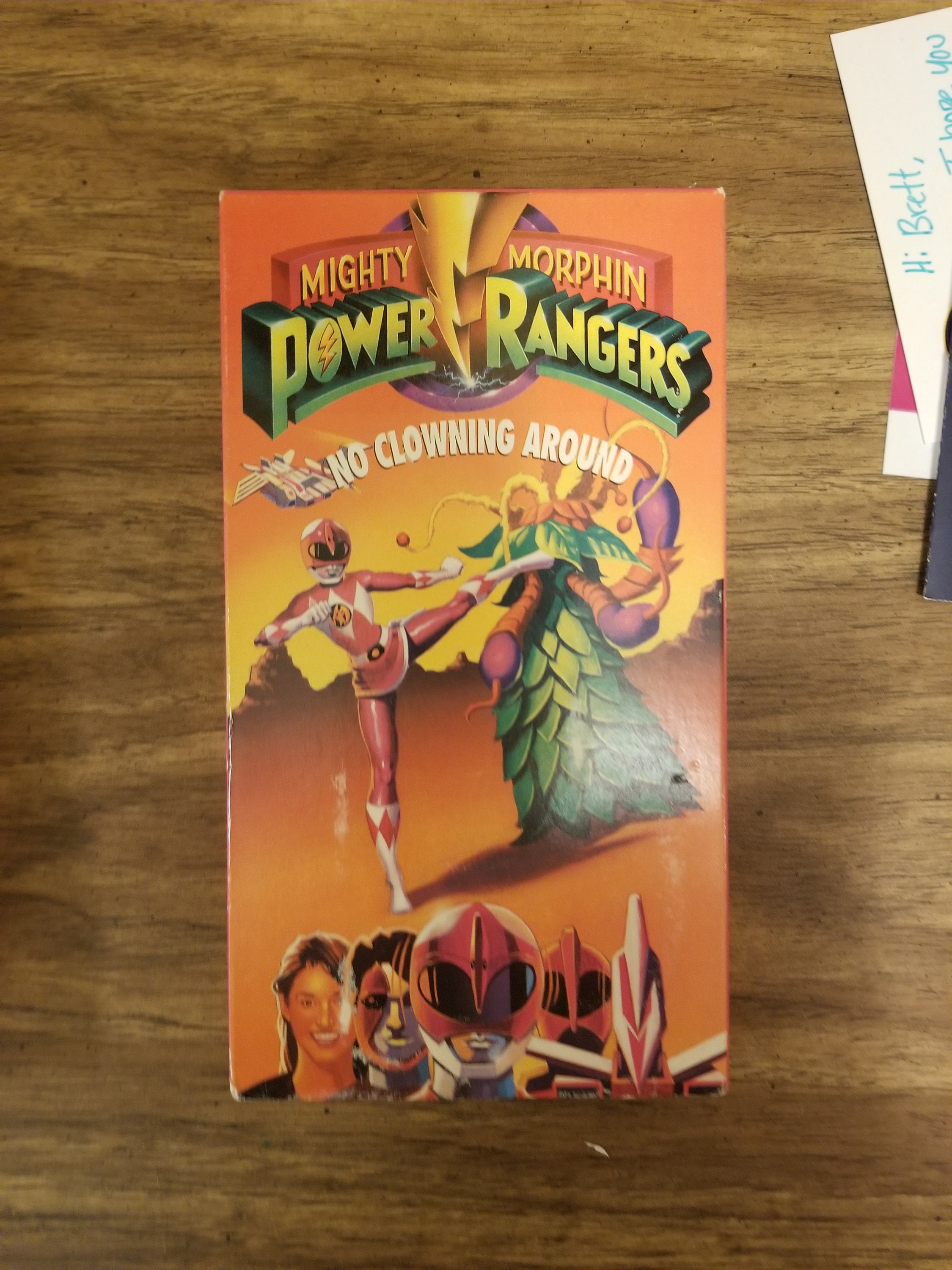 VTG Mighty Morphin Power Rangers - No Clowning Around VHS Tape Cassette 1993 Kids 1990s.