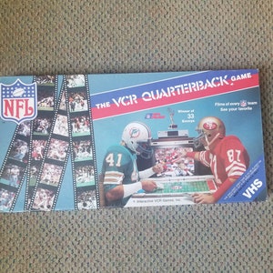 Vintage 1986 The VCR Quarterback Board Game NFL Interactive VCR Vhs - Rare.