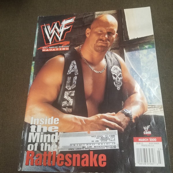 WWF Magazine Stone Cold Steve Austin Cover March 2000