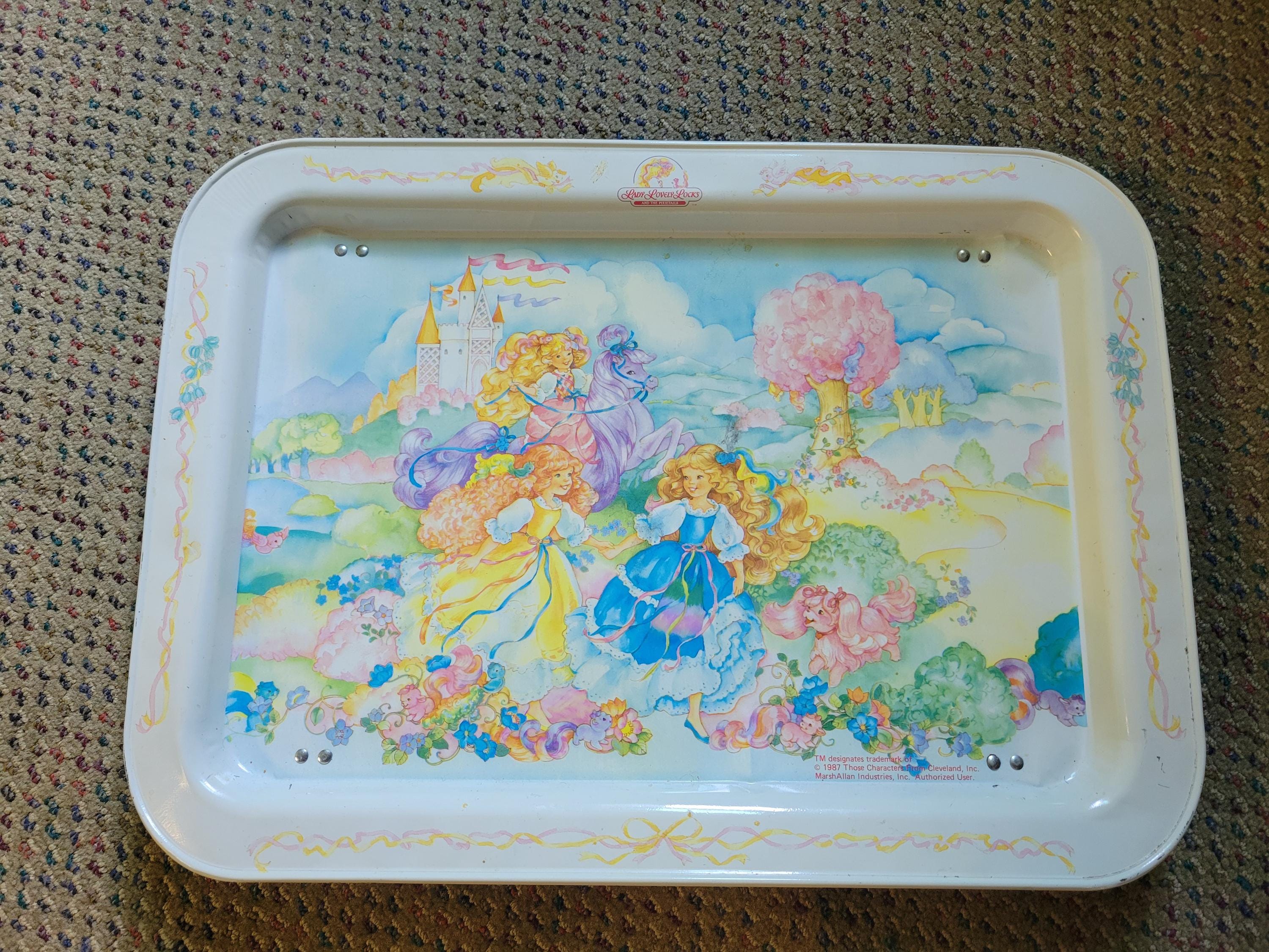 VTG 1987 Lady Lovely Locks and the Pixietails Metal Lap TV Tray