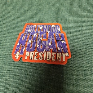 Vintage 1990s WCW NWO Hulk Hogan For President Vending Machine Sticker