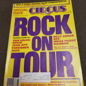 Circus Magazine Special June 1982 ROCK ON TOUR Queen Van Halen Ozzu