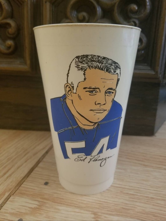 Vintage 1970s 7-11 Slurpee Cup Detroit Lions Ed Flanagan 