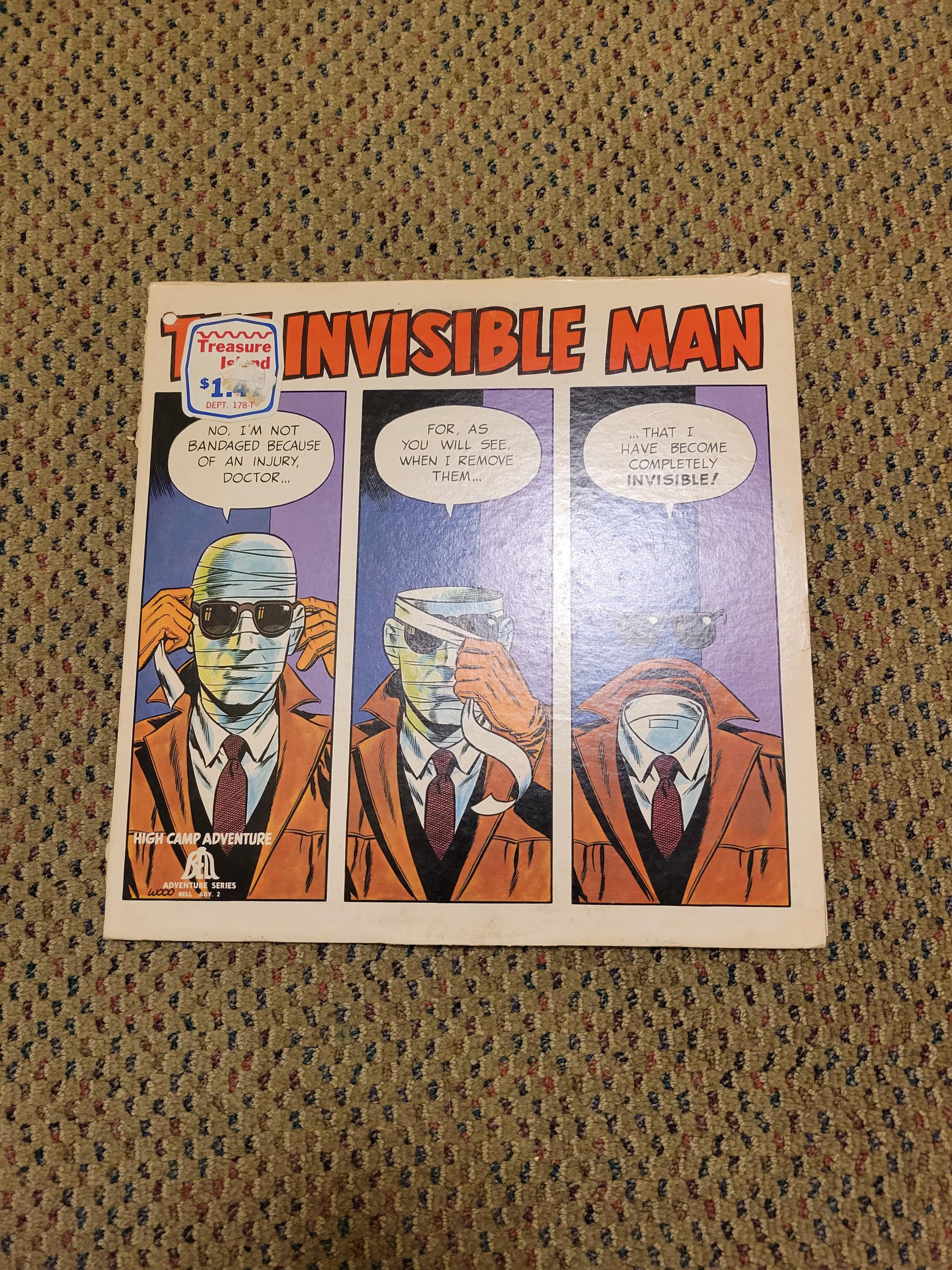 El Hombre Invisible 33 Lp Disco Adventure Series LP 297 Raro