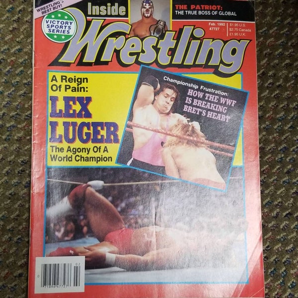 Victory Sports Series Inside Pro Wrestling Magazine Lex Luger Cover February 1992