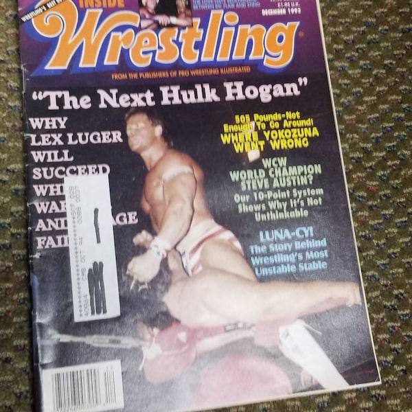 Victory Sports Series Inside Pro Wrestling Magazine Lex Luger Cover December 1993