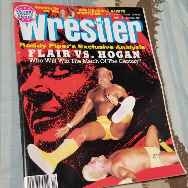 Victory Sports Series The Wrestler Magazine Ric Flair Hulk Hogan Cover December 1991