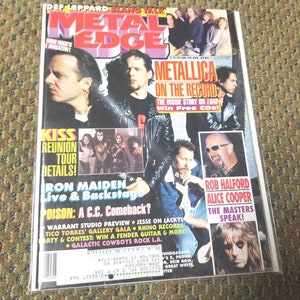 Metal Edge Magazine August 1996 Metallica Pantera KISS Iron Maiden Rob Halford