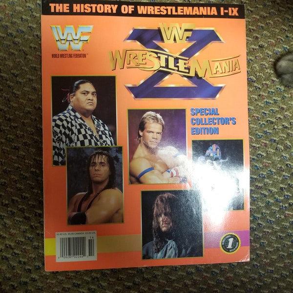 Wrestlemania X History of Wrestlemania 1-X Yokozuna Lex Luger Bret Hart Cover