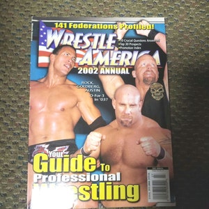 Wrestle America 2002 Annual Magazine The Rock Stone Cold Steve Austin Goldberg Cover