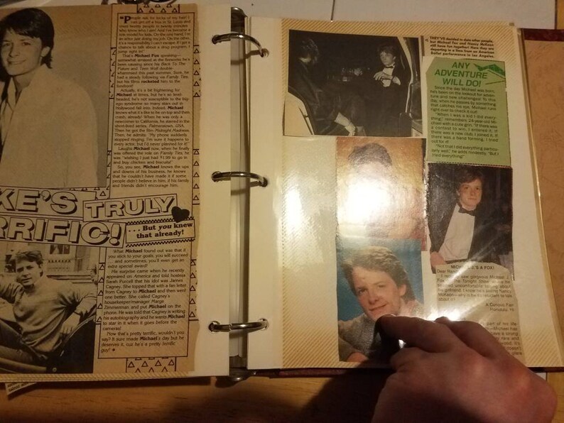 Vintage Michael J Fox Scrap Book Photo Album