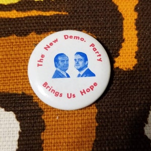 The New Democratic Party Bring Us Hope Campaign Pinback Button