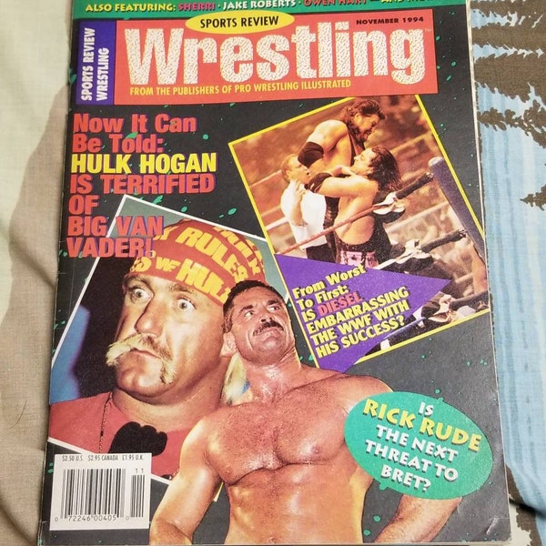 Sports Review Wrestling Magazine November 1994 Hulk Hogan Rick Rude Diesel Cover