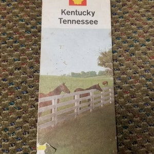 Vintage Shell Kentucky Tennessee Road Map
