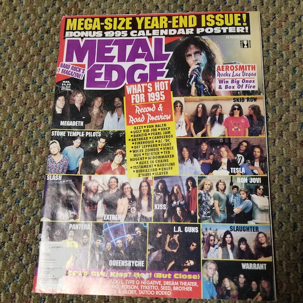 Metal Edge Magazine March 1995 Stone Temple Pilots Megadeth Slash Slaughter