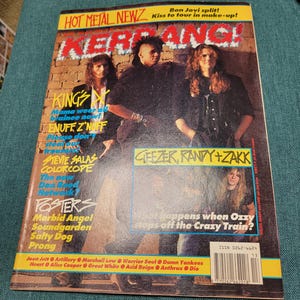 Vintage Kerrang Magazine Hot Metal Newz Bon Jovi Split March 31 1990 No. 283