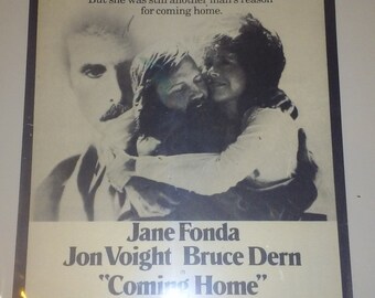 Folleto original de la película Coming Home de los años 70
