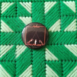 Vintage Raven All For One Pin Button Pinback