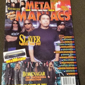 Metal Maniacs Magazine March 2002 Slayer Cover