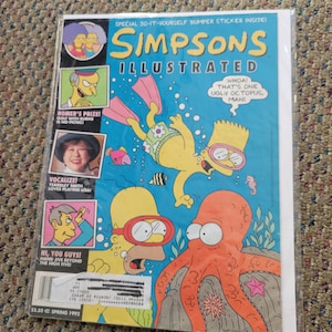 Revista vintage de Los Simpsons Illustrated del verano de 1992