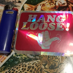 Vintage Hang Loose Prismatic Sticker