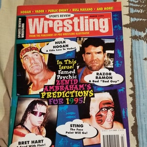 Sports Review Wrestling Magazine March 1995 Hulk Hogan Razor Ramon Sting Bret Hart