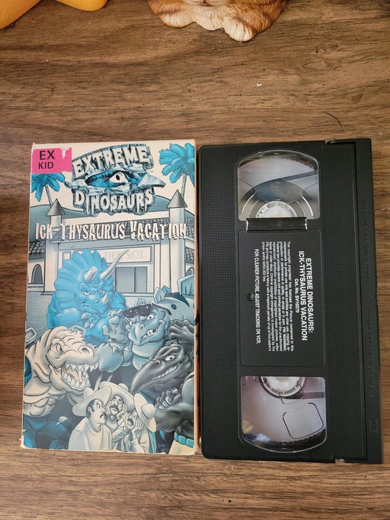 VINTAGE Extreme Dinosaurs Ick-thysaurus Vacation VHS, 1997 TESTED