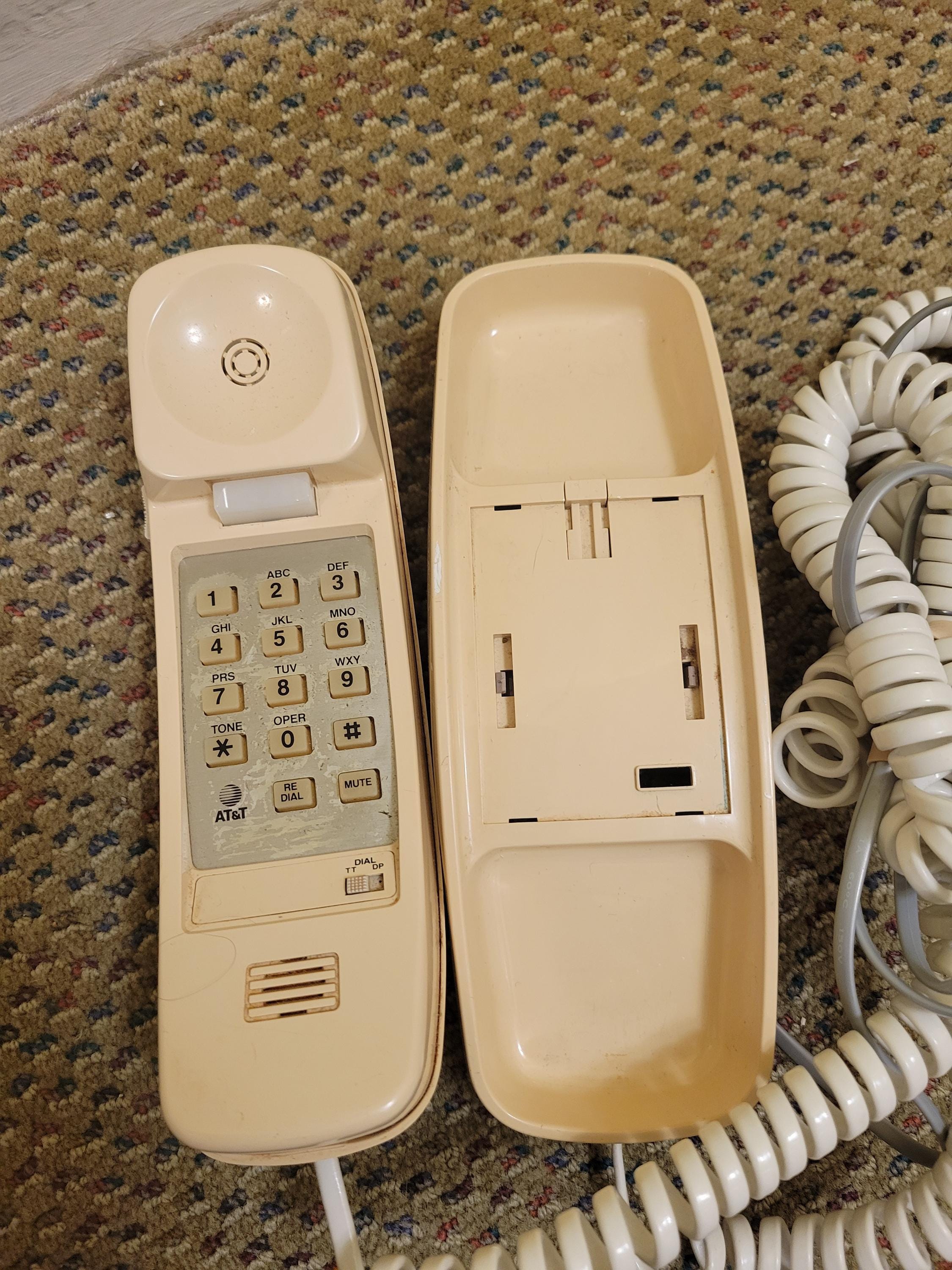 Vintage AT&T Touch Tone Push Button Trimline Phone Beige USA - Etsy